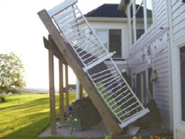 Guess what? The builder didn't connect the deck to the house the right way. He most certainly didn't "flash" the deck properly.
