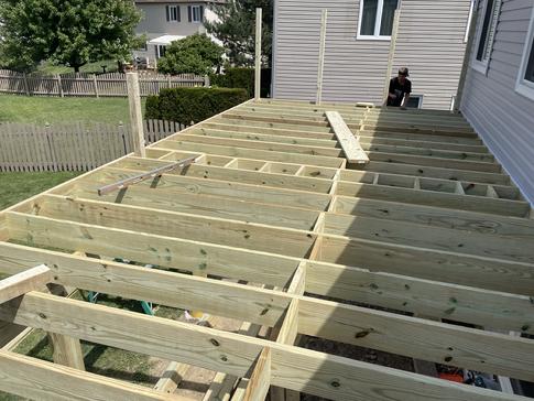 Woodridge IL deck framing 2022 A-Affordable Decks